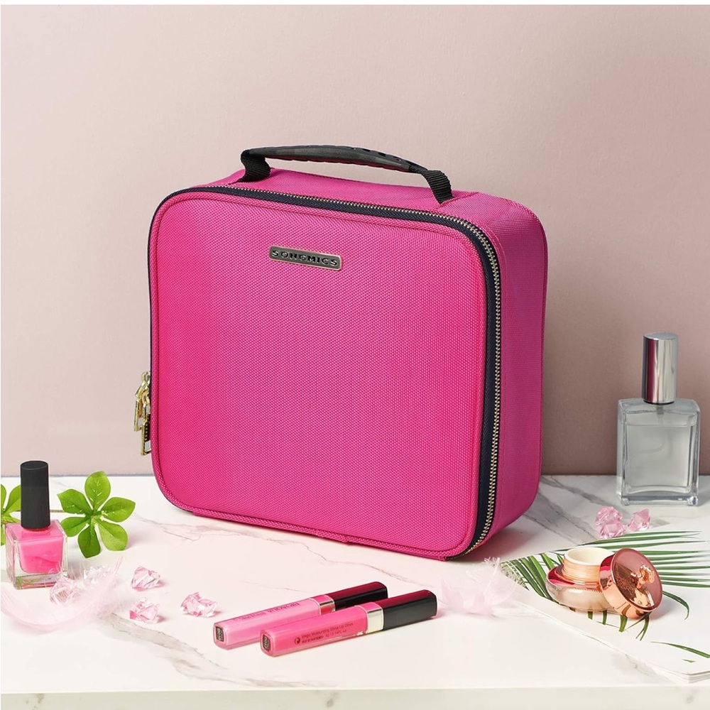 SONGMICS 10.6 Inch Cosmetic Bags travel Makeup Train Case